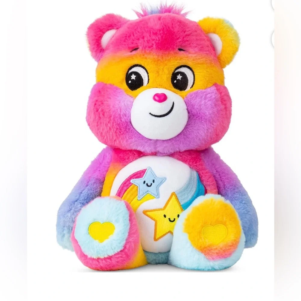 Care Bears Dare To Care Bear Plush 14” Multicolor Stuffed Animal NWT